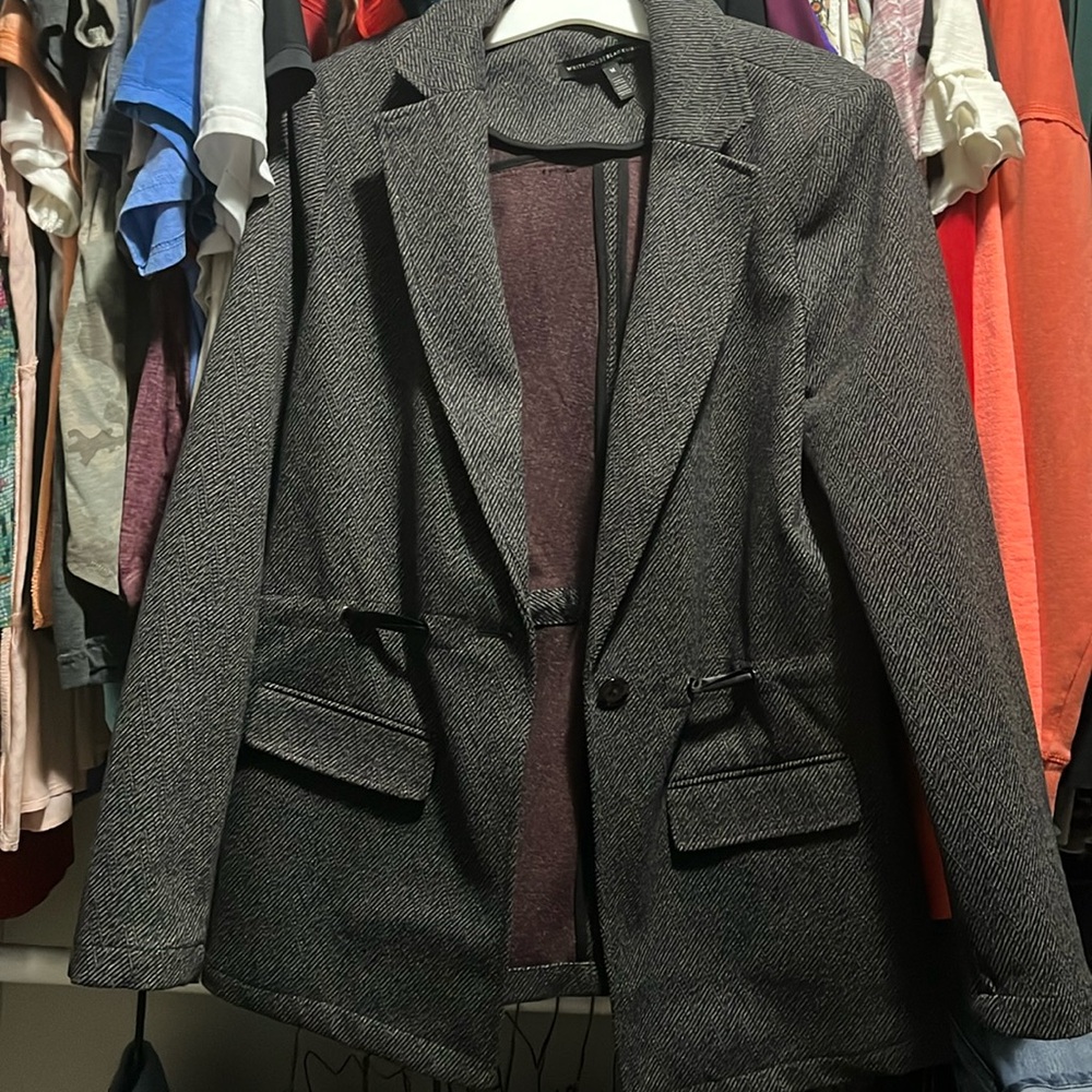 WHBM herringbone knit blazer
